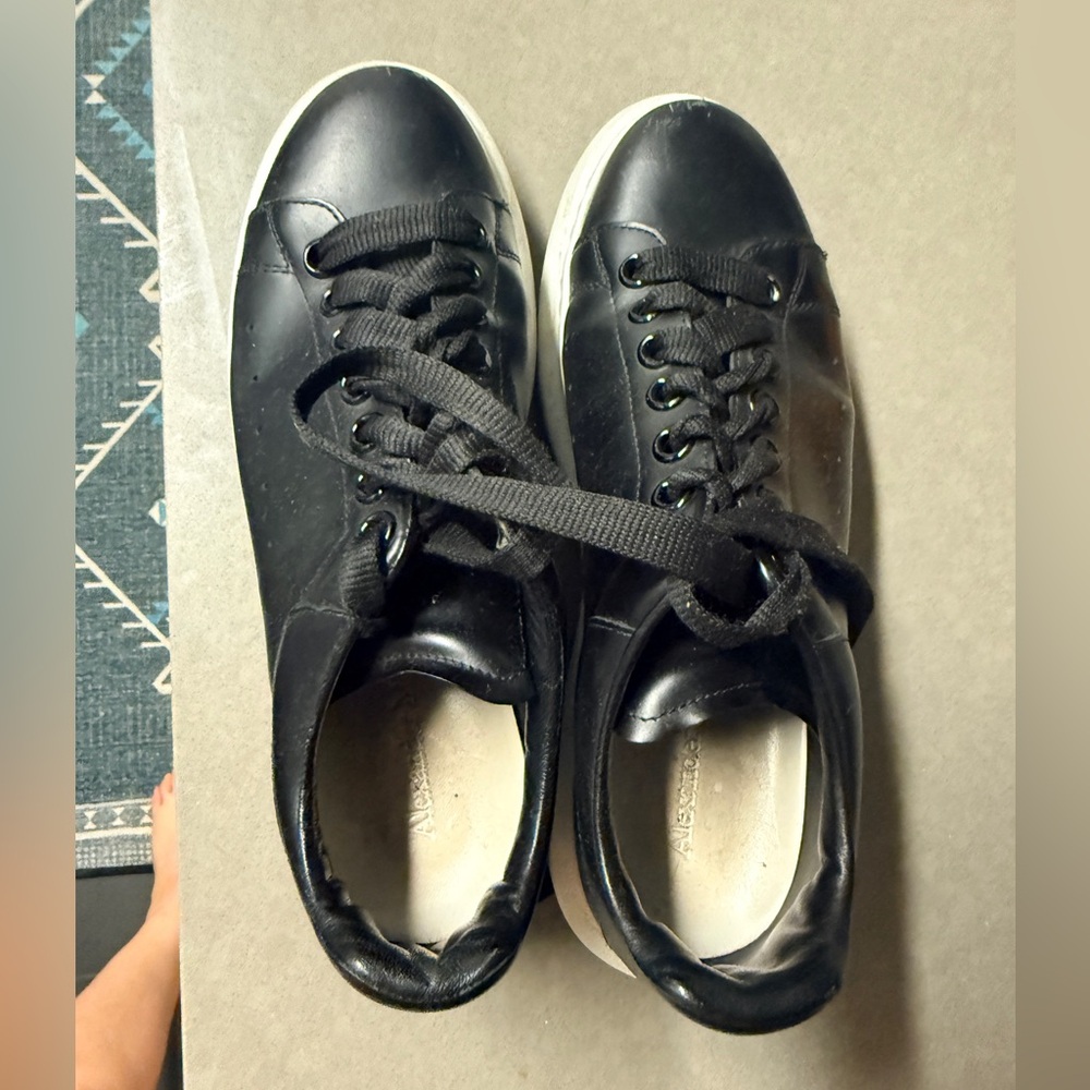 Alexander McQueen Black Leather Sneakers